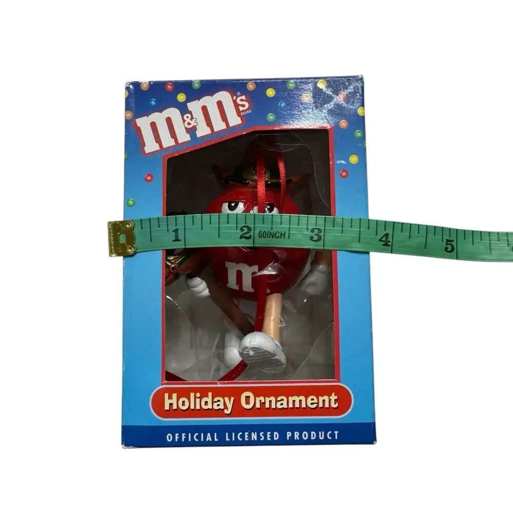 Vintage KURT ADLER Red M&M Candy Ornament Broom Horse *NEW* 2005 Cowboy Country